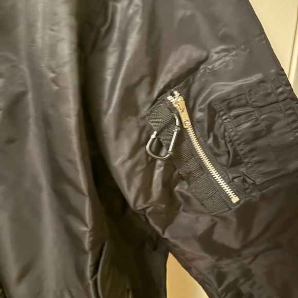 Black Bomber Jacket size L NWT - Picture 6 of 8